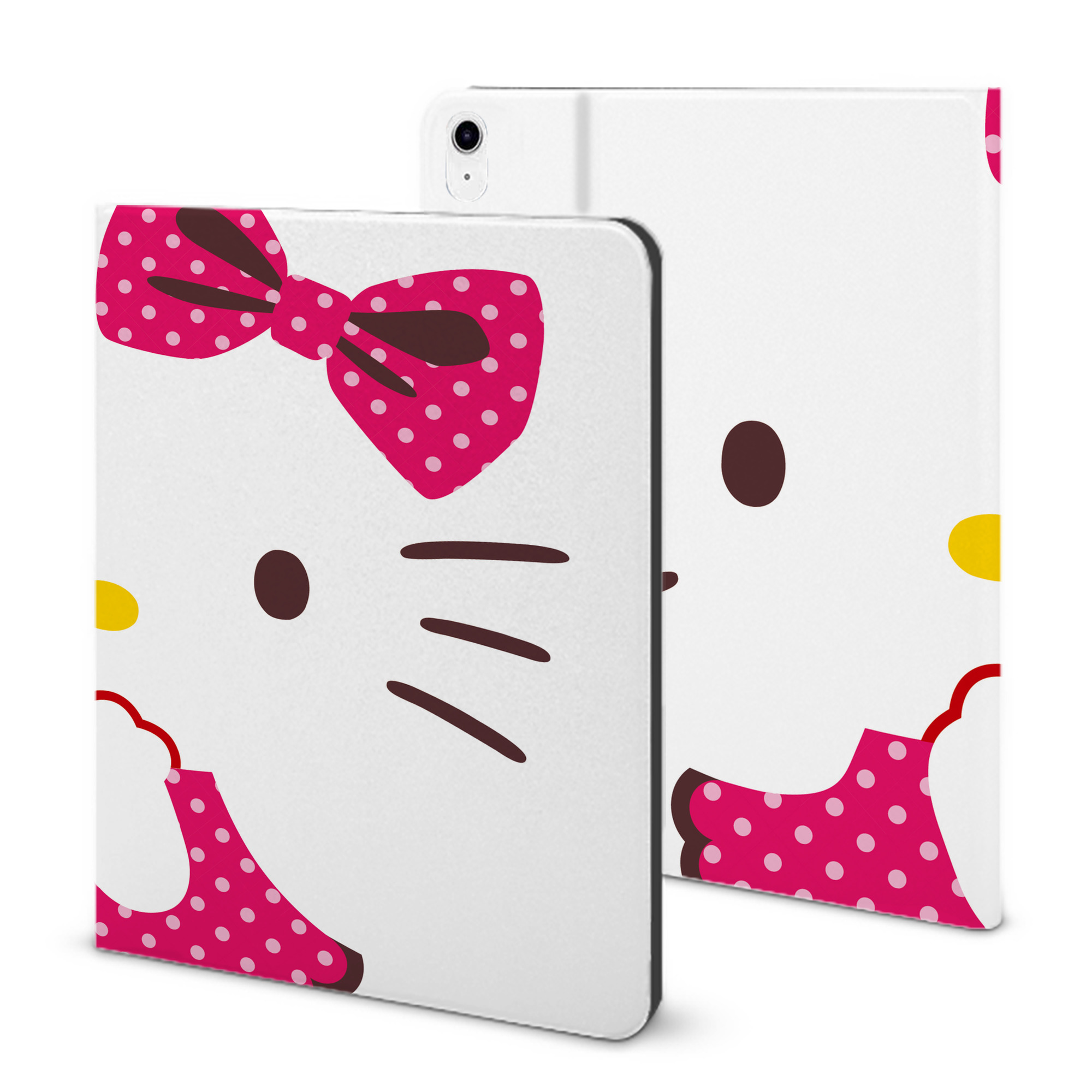 （画像用） Hello Kitty ハローキティ IPad ケース ブック型 PUレザー TPU 耐衝撃 軽量 薄型 ペン収納なし 全面保護 IPad 各モデル対応